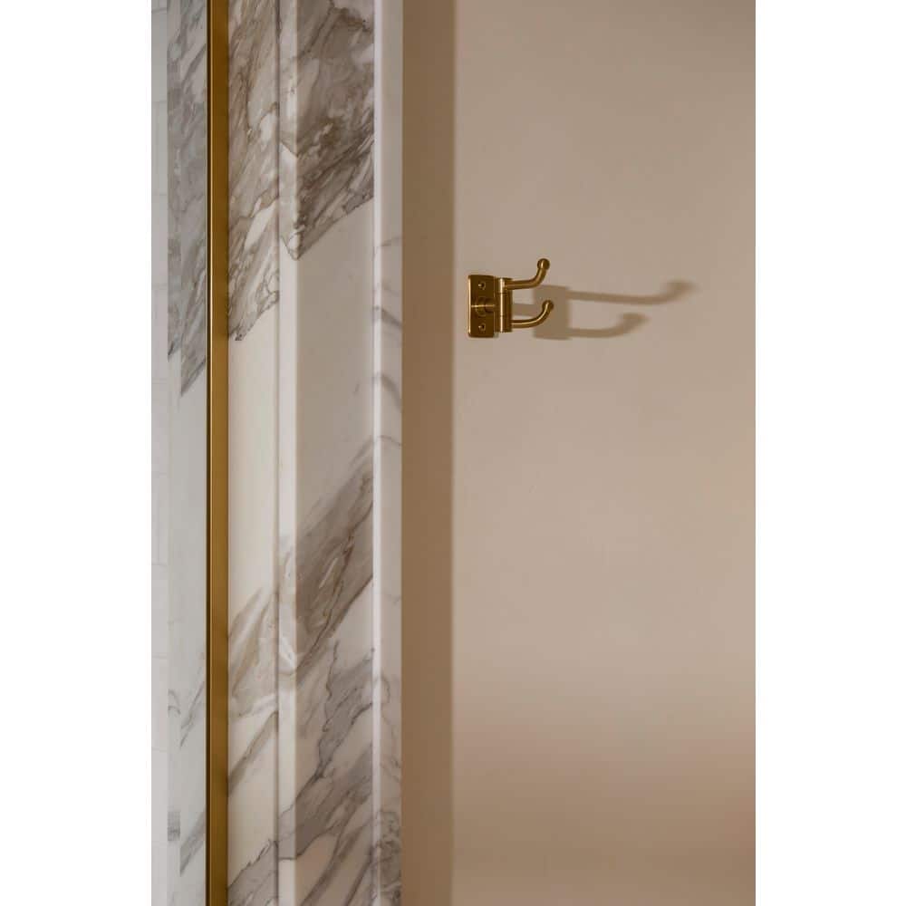 Polished Chrome Double Robe Hook with Modern Design