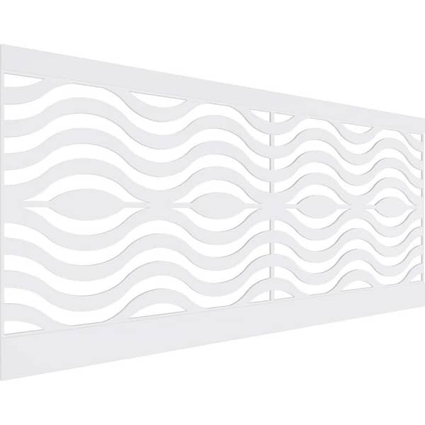 Ekena Millwork 44 in. H x 94-1/2 in. W 28.92 sq. ft. Parker PVC Wainscot Paneling Kit