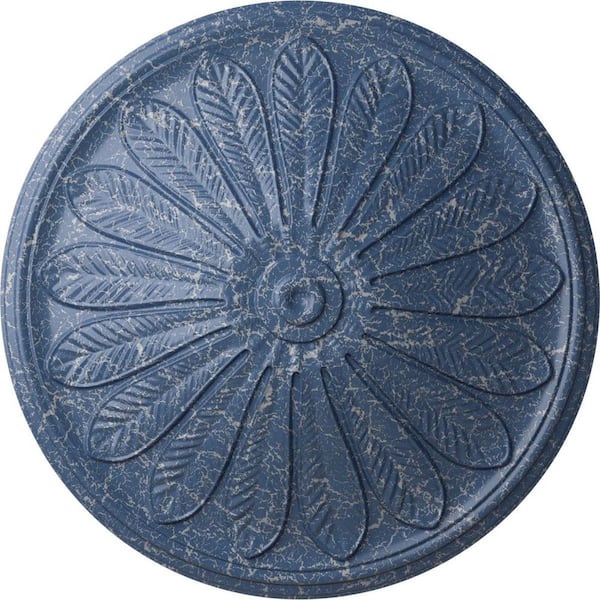 Ekena Millwork 25-1/2 in. x 5-1/2 in. Brontes Urethane Ceiling Medallion (Fits Canopies upto 3-5/8 in.), Americana Crackle