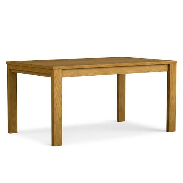 Wilson 76 in. x 36 in. Rectangle Transitional Extendable Dining Table in Oak Veneer 4-Legs Seats 8