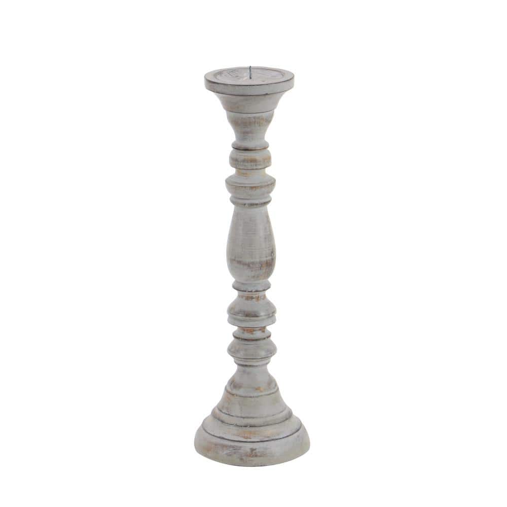 Rustic Elegance Tall Wooden Candle Lantern, 23" Antique Finish