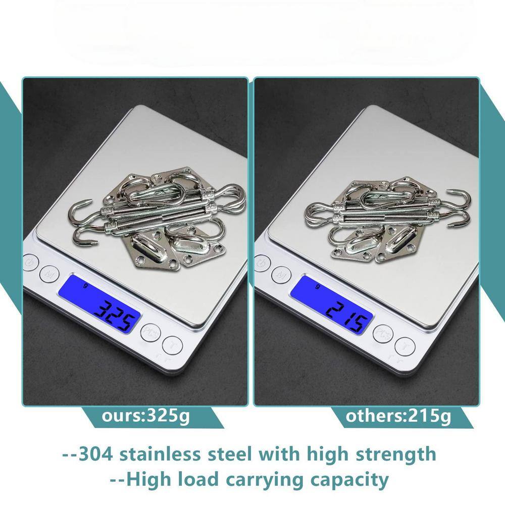 5 Inch Heavy Duty Stainless Steel Sun Shade Sail Hardware Kit