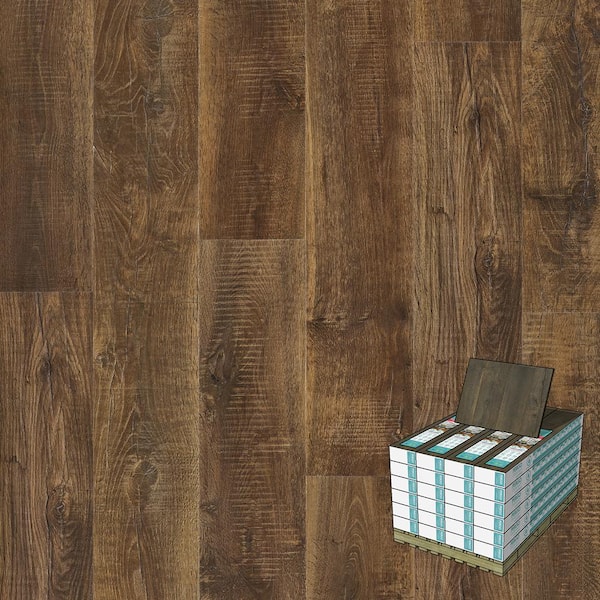 Pergo Defense+ Hoboken Oak 14 mm T x 7.4 in. W Waterproof Laminate Wood Flooring (412.3 sqft/pallet)