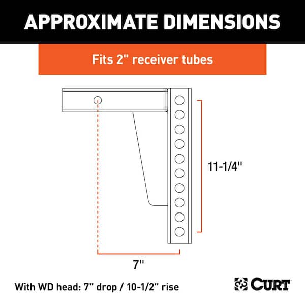 CURT Weight Distribution Shank (2 CURT Weight Distribution Shank (2