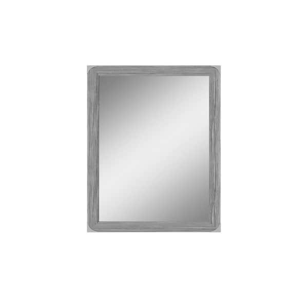 Unbranded 21 in. H x 32 in. W Rectangle Framed Modern Farmhouse Grey Accent Mirror