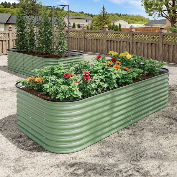 Galvanized Steel - Raised Garden Beds - The Home Depot