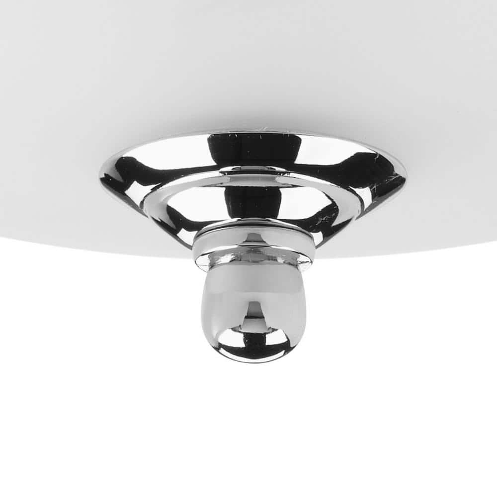Polished Chrome Dome Glass Flush Mount Light