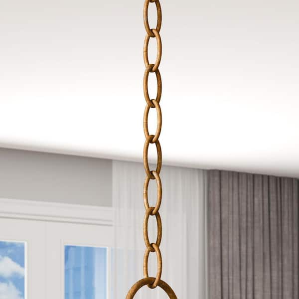 AVIANCE LIGHTING Accessories 3 ft. Antique Gold Leaf Heavy-Duty Decorative Chain
