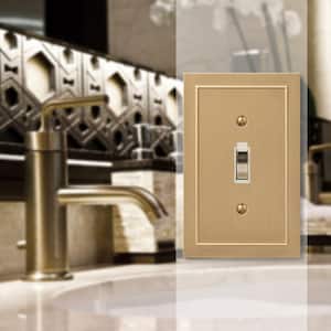 Bethany 1 Gang Toggle Metal Wall Plate - Brushed Bronze