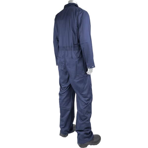 PIP Men's Large Navy Cotton AR/FR Dual Certified Economy