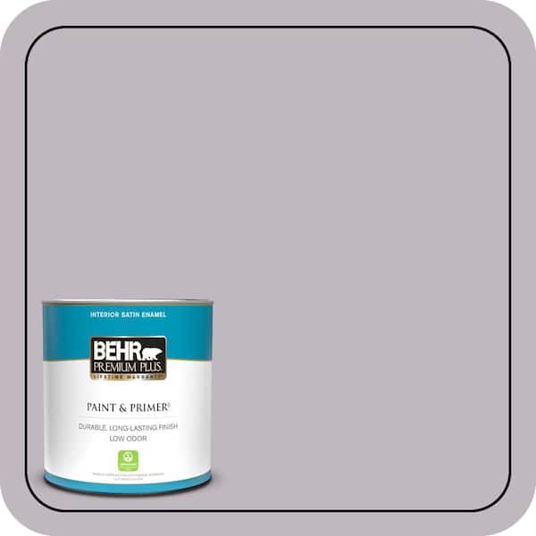 BEHR PREMIUM PLUS 1 qt. #N570-2 Standing Ovation Satin Enamel Low Odor Interior Paint & Primer