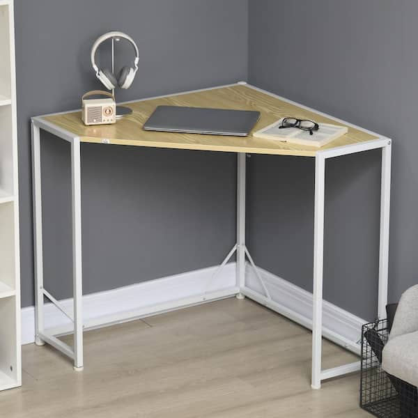 Costway 31.5'' Small Computer Desk Home Office Study Writing Desk with 2  Compartments