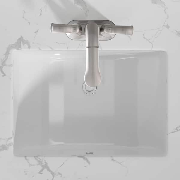 skk._.i☘️ 18.5 in. x 14 in. Ceramic Rectangular Undermount Bathroom Sink in