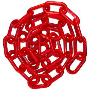 2 in. (#8, 51 mm) x 10 ft. Red Plastic Chain
