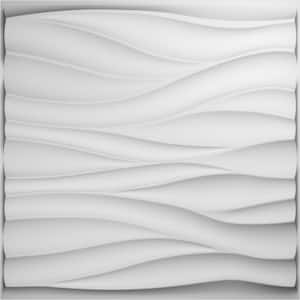 19-5/8-in W x 19-5/8-in H Ripple EnduraWall Decorative 3D Wall Panel White