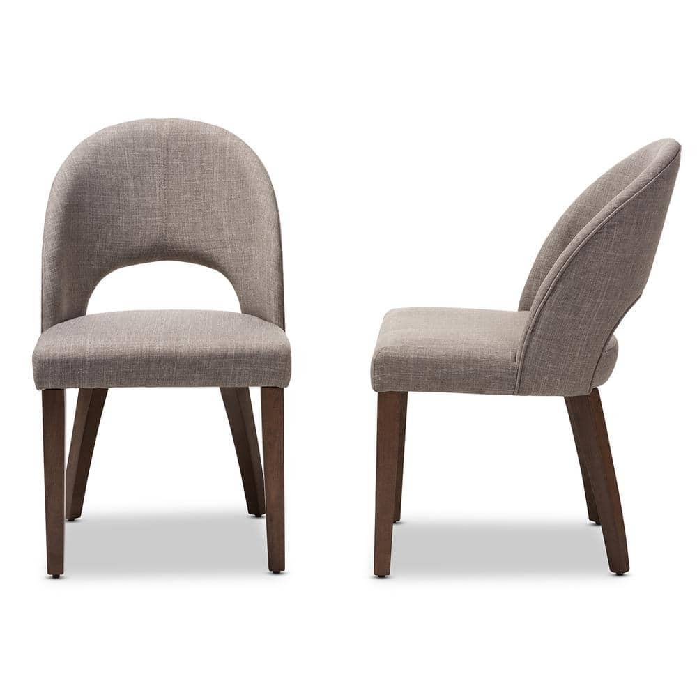 Baxton Studio Wesley Light Gray Fabric Dining Chair Set of 2 144