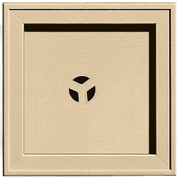 Builders Edge 7.75 in. x 7.75 in. #012 Dark Almond Recessed Square Universal Mounting Block