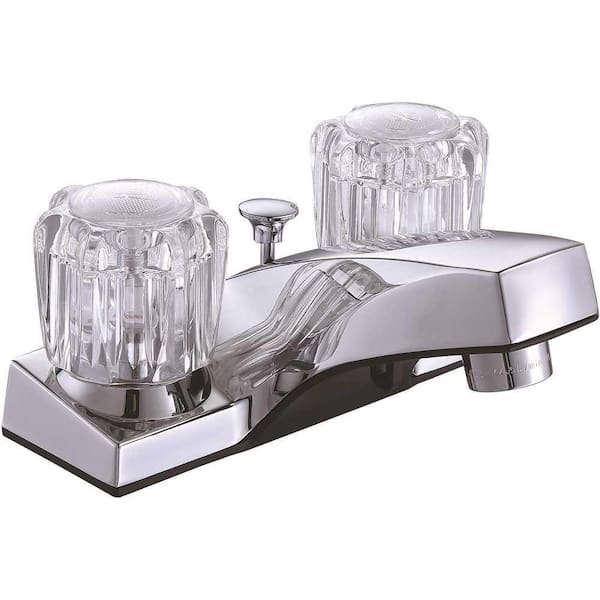 Premier Concord 4 in. Centerset 2-Handle Bathroom Faucet with Pop-Up Assembly in Chrome