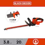 BLACK+DECKER 20 in. 3.8 AMP Corded Dual Action Electric Hedge