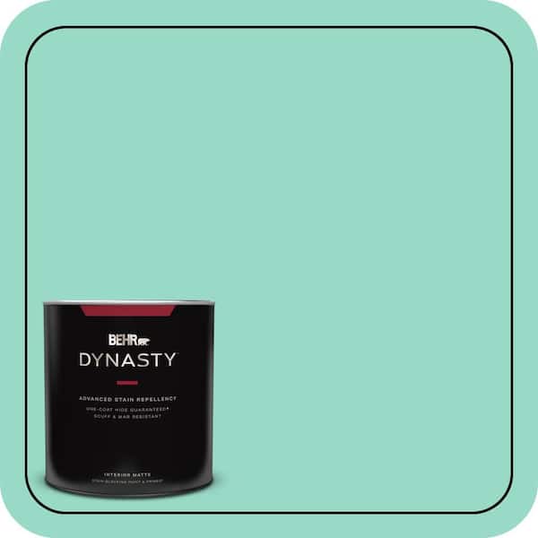 BEHR DYNASTY 1 Qt. #MQ4-17 Pageant Green One-Coat Hide Matte Interior Stain-Blocking Paint & Primer