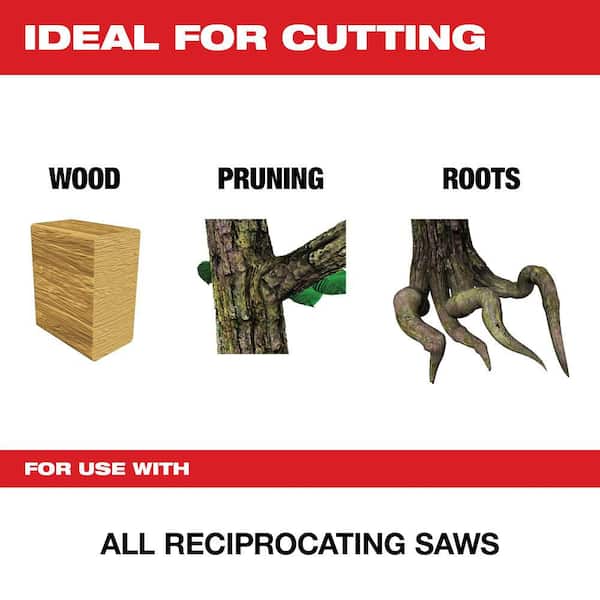 6 in. 3 TPI Pruning Carbide Teeth Wood Cutting SAWZALL Reciprocating Saw Blades (3-Pack)