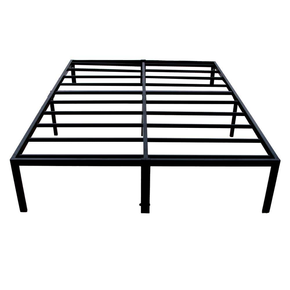OMNE SLEEP Heavy Duty Black Steel Frame California King Platform Bed