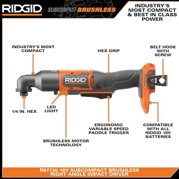 RIDGID 18V Brushless Cordless 2-Tool Combo Kit with 1/4 in. Extended Reach Ratchet and 3/8 in. Ratchet (Tools Only)