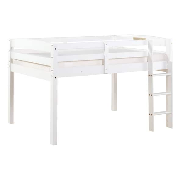 Camaflexi Tribeca White Twin Size Junior Loft Bed T1303 - The Home