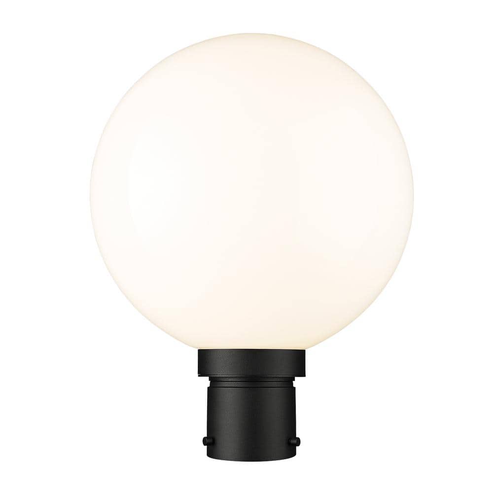 Laurent 1-Light Black Aluminum Hardwired Outdoor Weather Resistant Post Lig