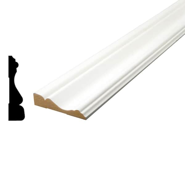 Alexandria Moulding 5/8 in. D x 2-1/2 in. W x 84 in. L MDF Primed Colonial Casing Moulding Pack (10-Pack)