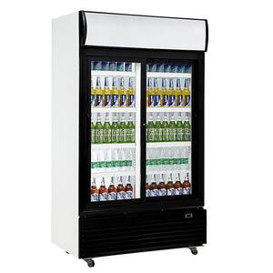 48 in. W 33.3 cu. ft. Comercial Reach-In Sliding Glass Door Merchandiser Refrigerator in Black