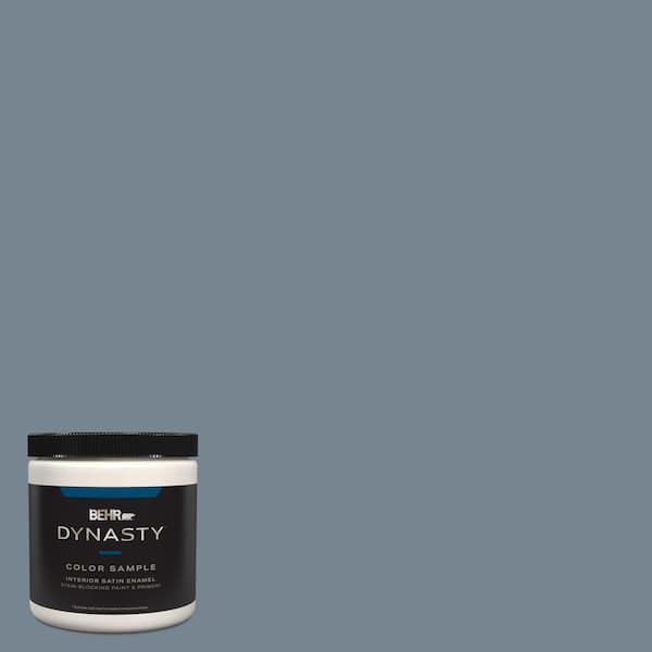 BEHR DYNASTY 8 oz. #PPU14-05 Forever Denim One-Coat Hide Satin Enamel ...