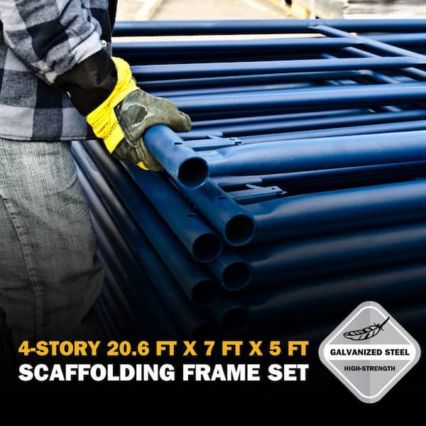 MetalTech Saferstack Scaffold Section, 4-Story 20.6 ft. x 7 ft. x