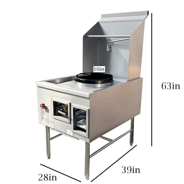 NSF 16 in. 1 hole commercial Chinese Wok Range natural gas made in USA