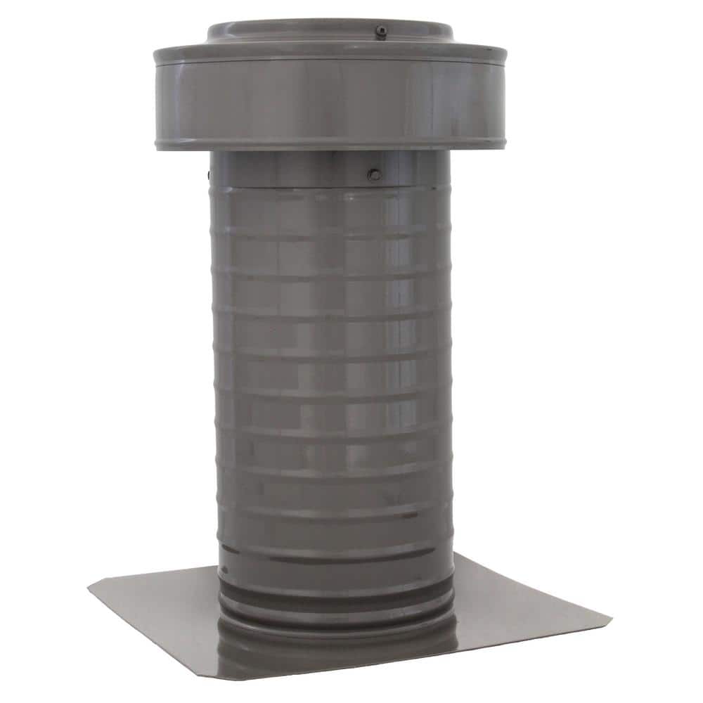 Keepa Vent 6 in. Dia 28 sq. in. NFA Aluminum Finish Static Roof Vent for Flat Roofs w/ 11 in. high collar in Weatherwood price history on PriceWatchPro