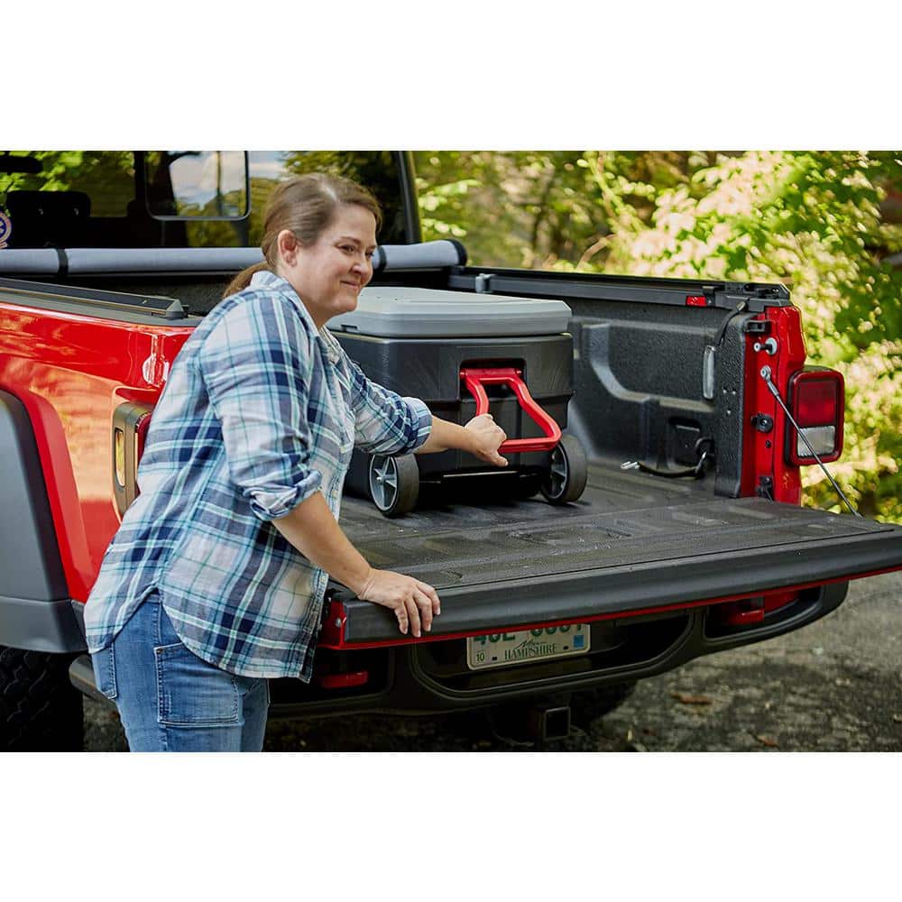 Black and Gray 35 Gallon Wheeled Storage Tote with Lid