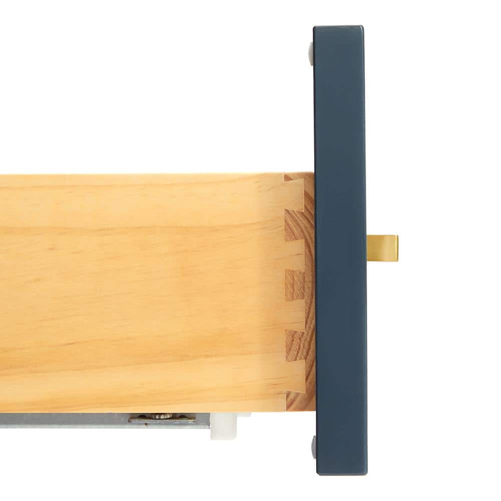 Midnight Blue and White Quartz 49-Inch Single Bathroom Vanity