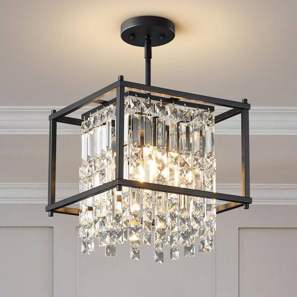 ZHLWIN Home Lighting 40 Watts 1 Light Modern Black Crystal