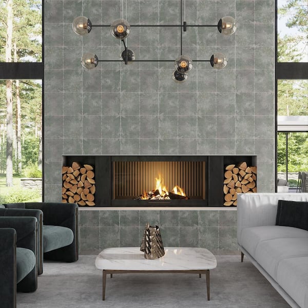 Apollo Tile Imprint Blue and Green 11-in x 15-in Glazed Ceramic Floor and Wall Tile (12.49-sq. ft/ Carton)