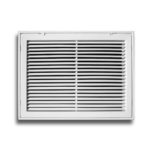 16 in. x 16 in. White Aluminum Fixed Bar Return Air Filter Grille
