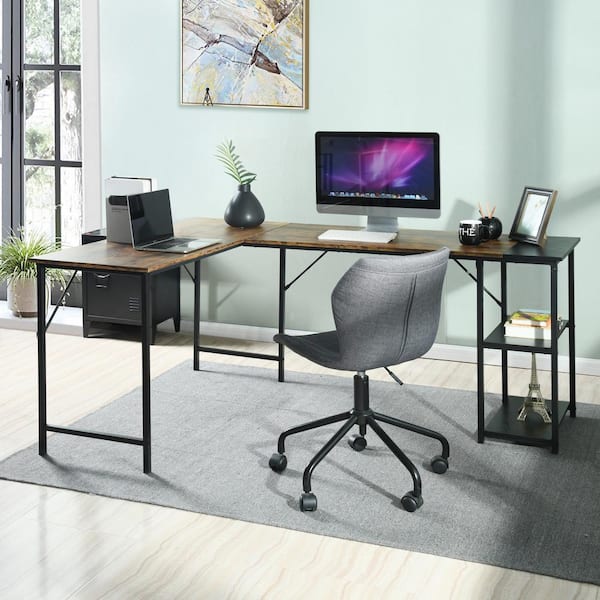 Convertible l deals shaped desk