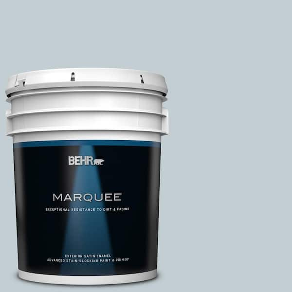 BEHR MARQUEE 5 gal. #MQ3-58 Alice White Satin Enamel Exterior Paint & Primer