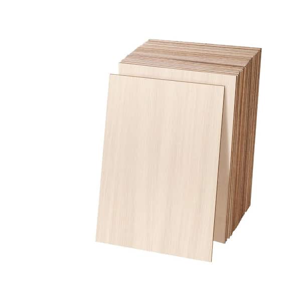 1-1/16 in. x 1 ft. x 1 ft. Basswood Project Panel Specialty Panel 24-Pack for Crafts, Models, Laser Cutting