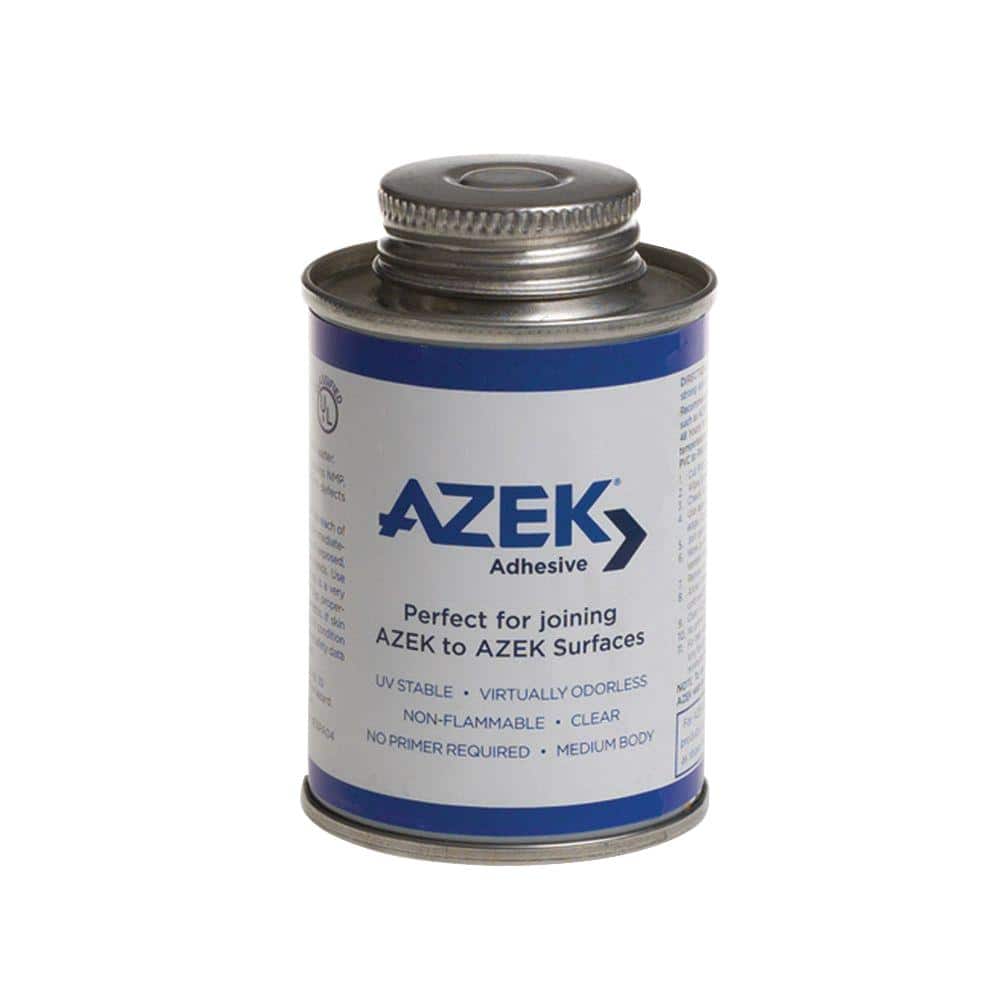 Azek 4 oz. White Adhesive AZRAD04 The Home Depot