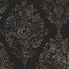 Tempaper Estate Damask Charcoal Non-Pasted Wallpaper, 56 sq. ft. ED5140 ...