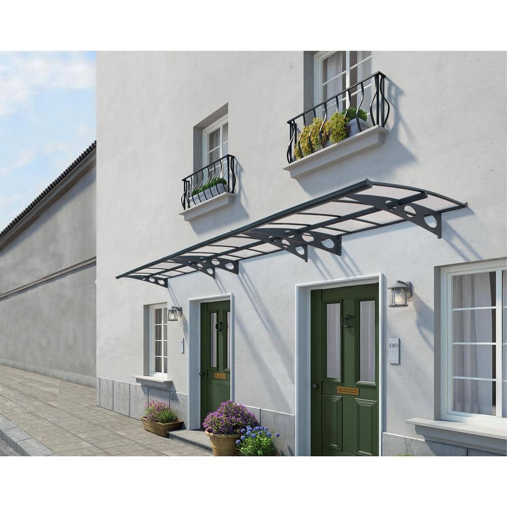 Herald 5 ft. x 22 ft. Off-White Aluminum Door and Window Awning