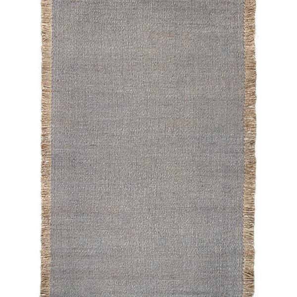 nuLOOM Solid Tassel Amalia Dark Gray 8 ft. x 10 ft. Indoor Area Rug