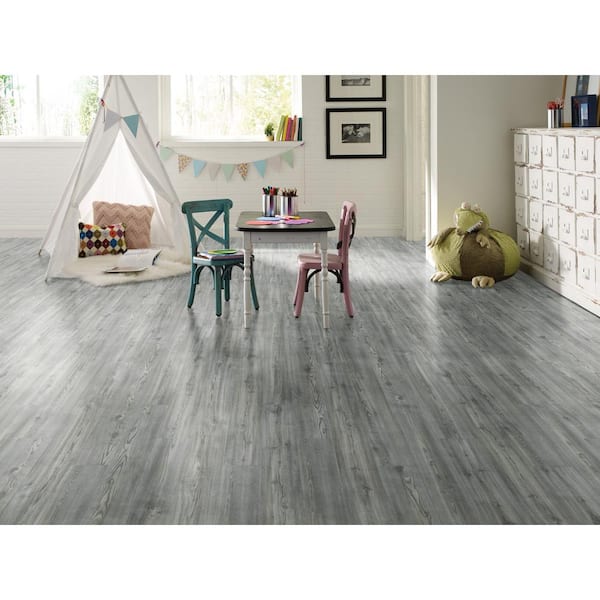 Sydney Fog 20 MIL x 7 in. W x 48 in. L Waterproof Click Lock Vinyl Plank Flooring (18.91 sq. ft./ case )