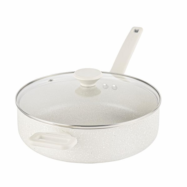 GRANITESTONE Desert Collection 4 qt. Aluminum Nonstick Deep Saute Pan with Lid in Speckled Beige