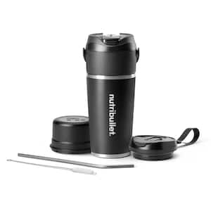 Flip 20 Oz. Single Speed Matte Black Portable Blender with Handle